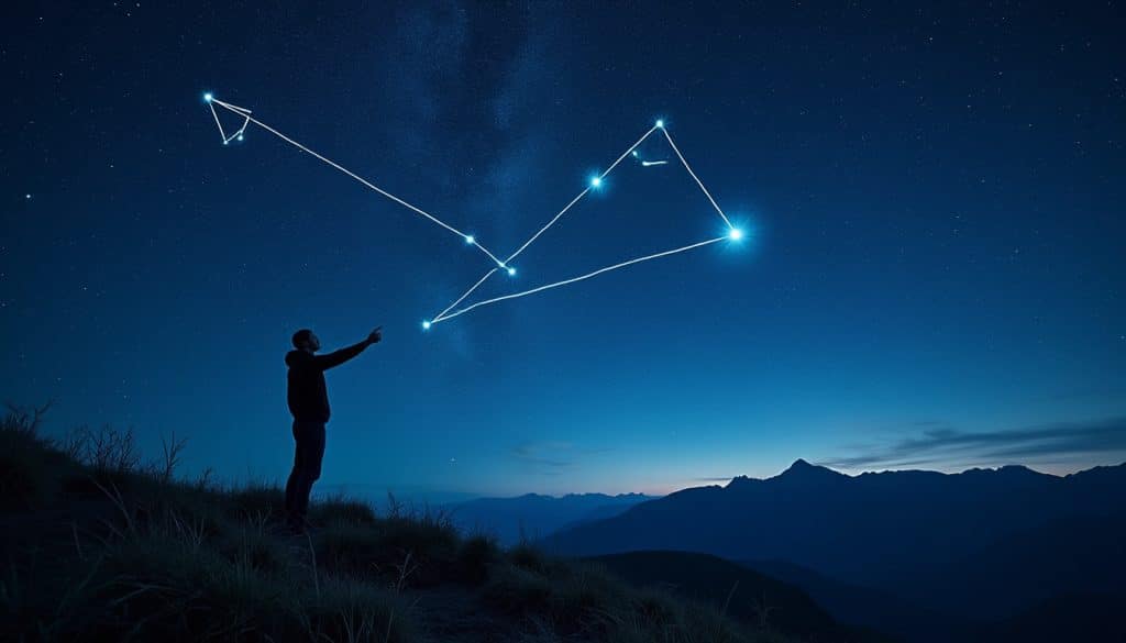 Repérer les constellations : la méthode des alignements