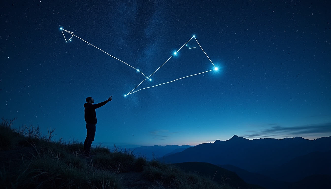 Repérer les constellations : la méthode des alignements