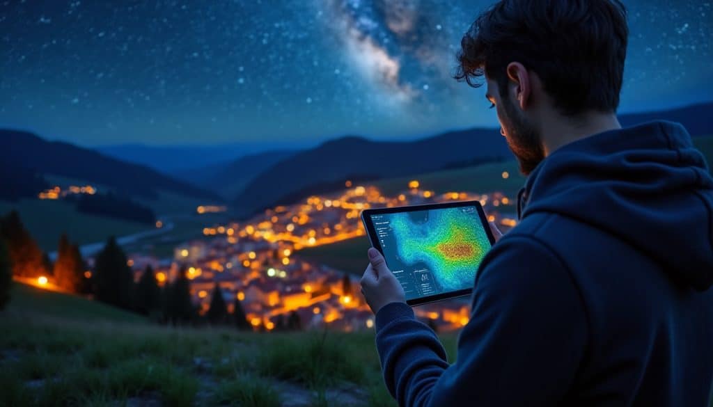 Trouver un ciel noir près de chez soi : la carte de pollution lumineuse